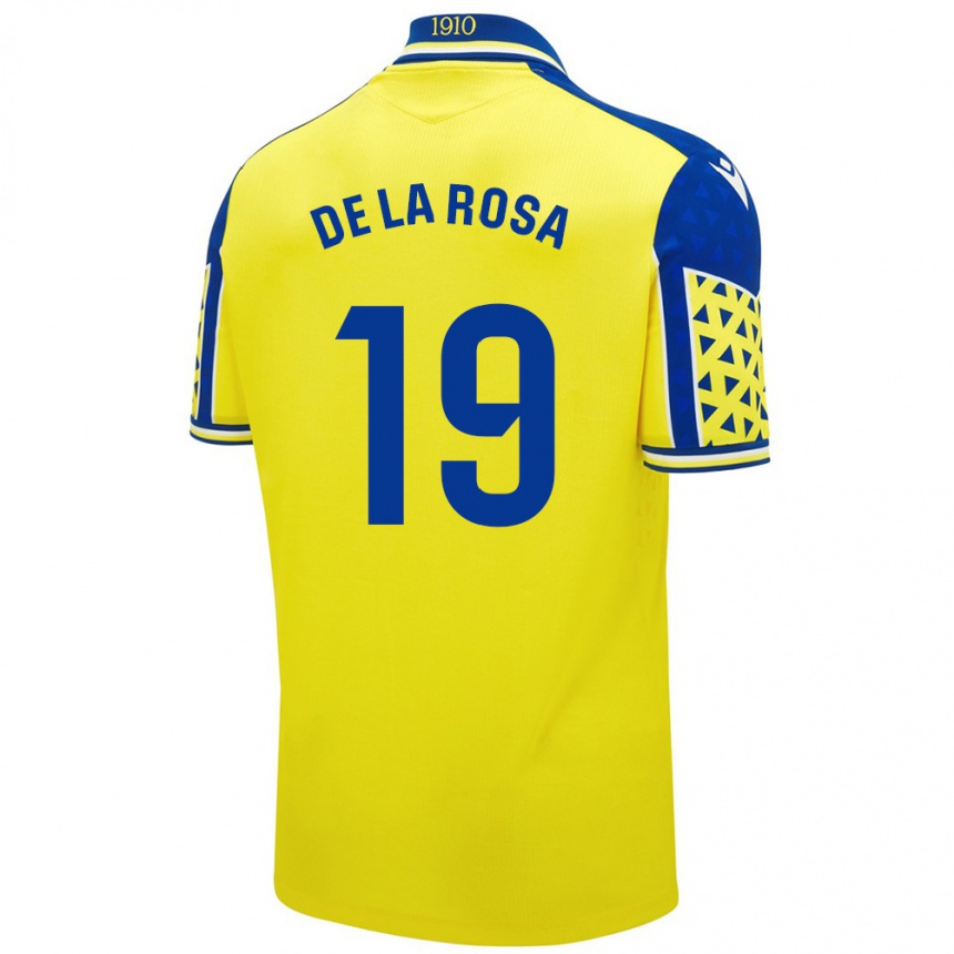 Mujer Fútbol Camiseta José Antonio De La Rosa #19 Amarillo Azul 1ª Equipación 2024/25 Argentina