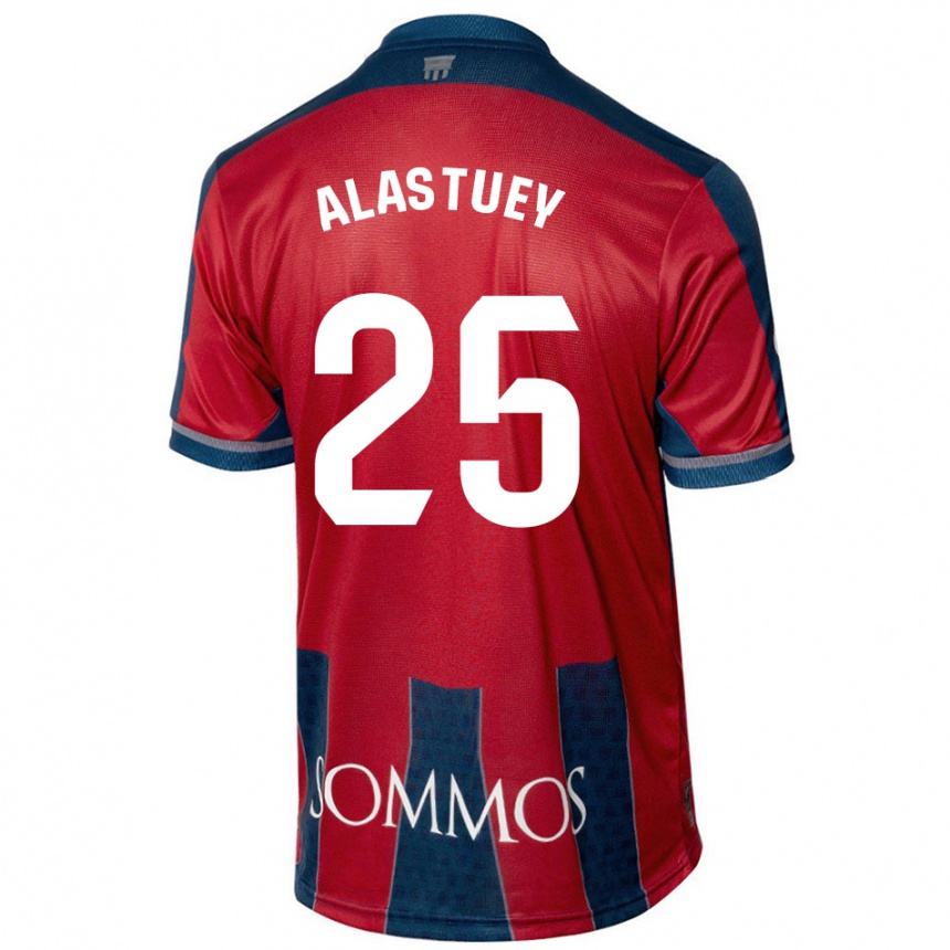 Mujer Fútbol Camiseta Martina Alastuey #25 Rojo Azul 1ª Equipación 2024/25 Argentina