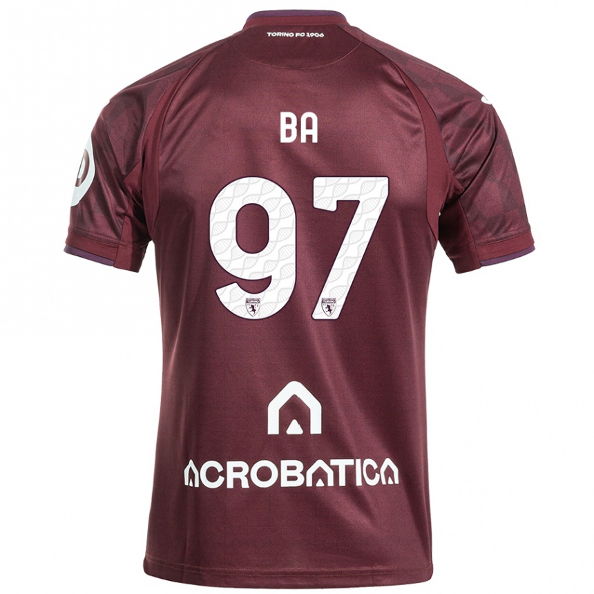 Mujer Fútbol Camiseta El-Hadji Ba #97 Granate Blanco 1ª Equipación 2024/25 Argentina