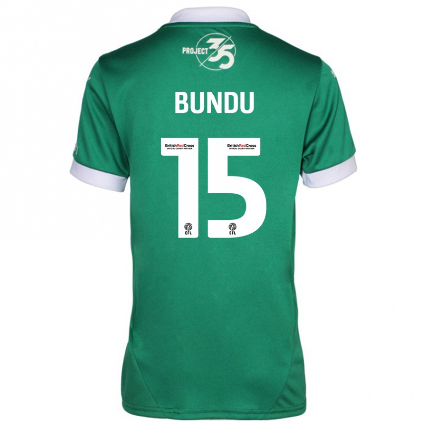 Mujer Fútbol Camiseta Mustapha Bundu #15 Verde Blanco 1ª Equipación 2024/25 Argentina