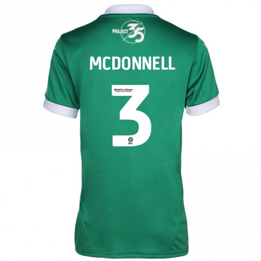 Mujer Fútbol Camiseta Rosie Mcdonnell #3 Verde Blanco 1ª Equipación 2024/25 Argentina