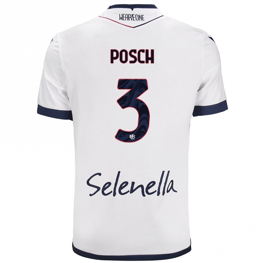 Mujer Fútbol Camiseta Stefan Posch #3 Blanco Azul Real 2ª Equipación 2024/25 Argentina