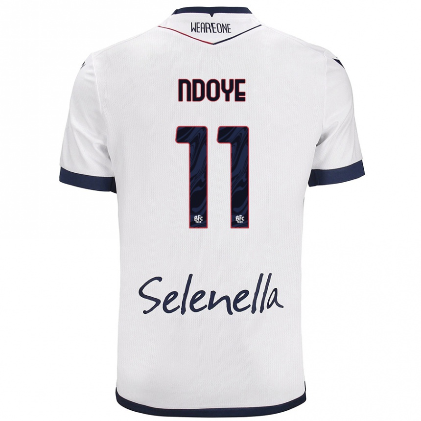 Mujer Fútbol Camiseta Dan Ndoye #11 Blanco Azul Real 2ª Equipación 2024/25 Argentina