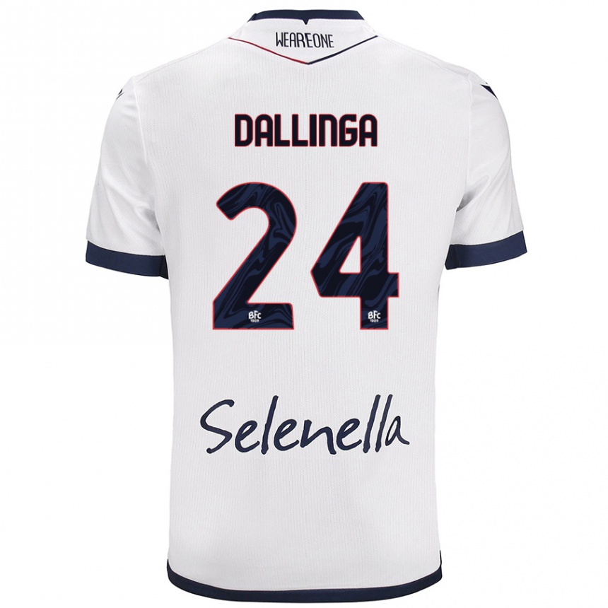 Mujer Fútbol Camiseta Thijs Dallinga #24 Blanco Azul Real 2ª Equipación 2024/25 Argentina