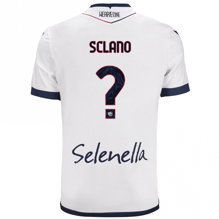 Mujer Fútbol Camiseta Saymon Sclano #0 Blanco Azul Real 2ª Equipación 2024/25 Argentina