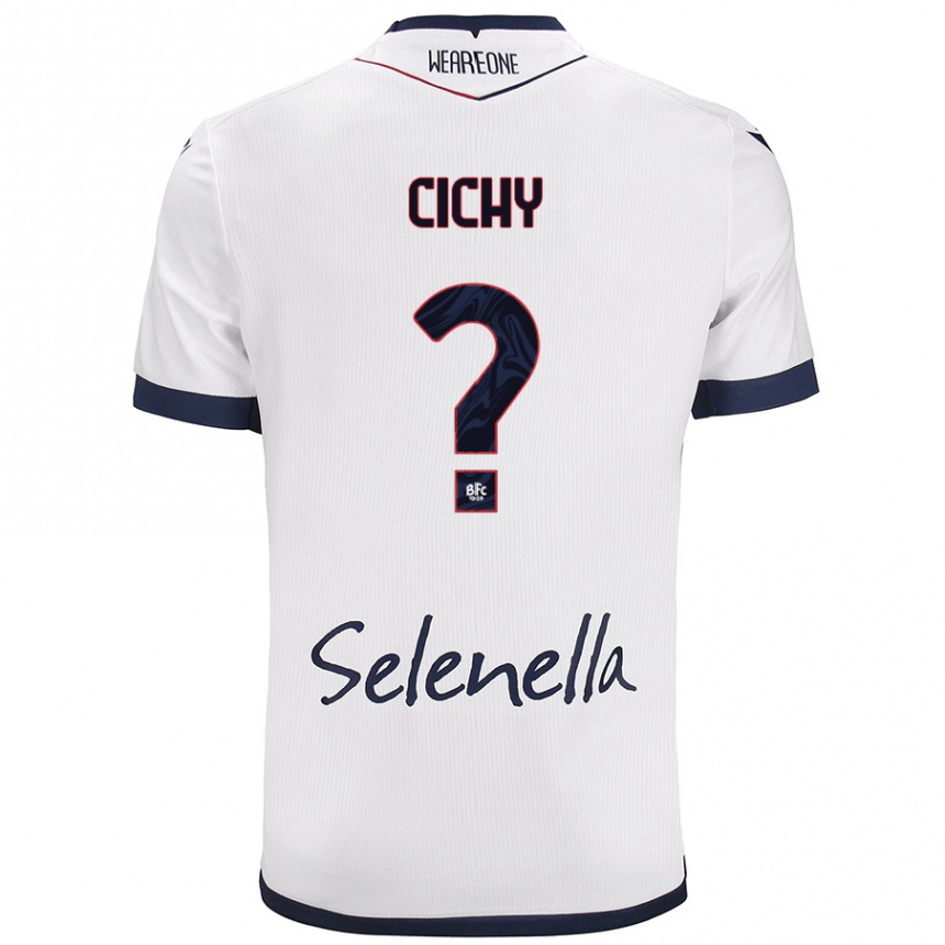 Mujer Fútbol Camiseta Natan Cichy #0 Blanco Azul Real 2ª Equipación 2024/25 Argentina