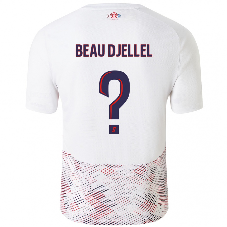 Mujer Fútbol Camiseta Yanis Beau Djellel #0 Blanco Azul Real 2ª Equipación 2024/25 Argentina