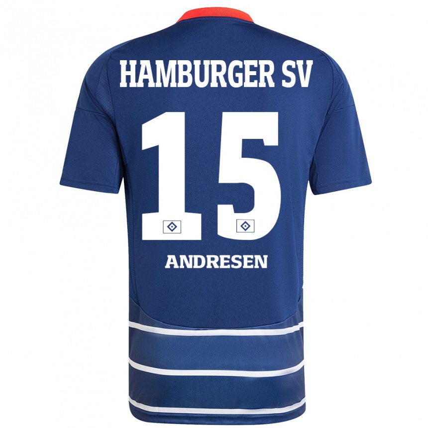 Mujer Fútbol Camiseta Bent Andresen #15 Azul Oscuro 2ª Equipación 2024/25 Argentina