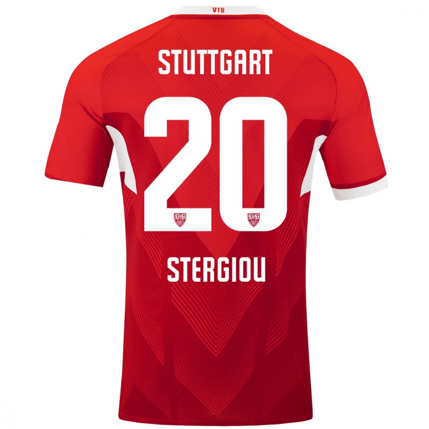 Mujer Fútbol Camiseta Leonidas Stergiou #20 Rojo Blanco 2ª Equipación 2024/25 Argentina