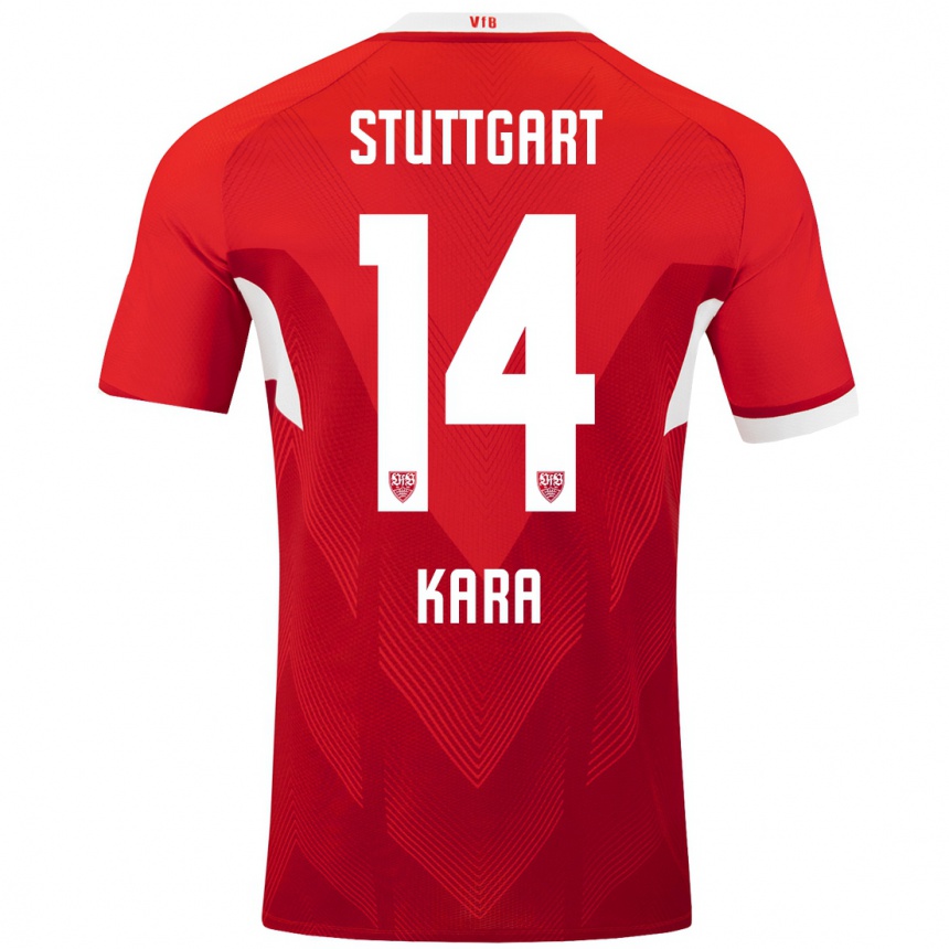 Mujer Fútbol Camiseta Semih Kara #14 Rojo Blanco 2ª Equipación 2024/25 Argentina