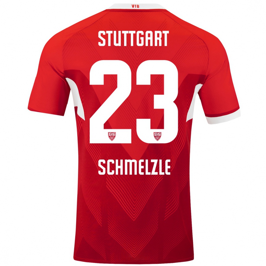 Mujer Fútbol Camiseta Marlen Schmelzle #23 Rojo Blanco 2ª Equipación 2024/25 Argentina