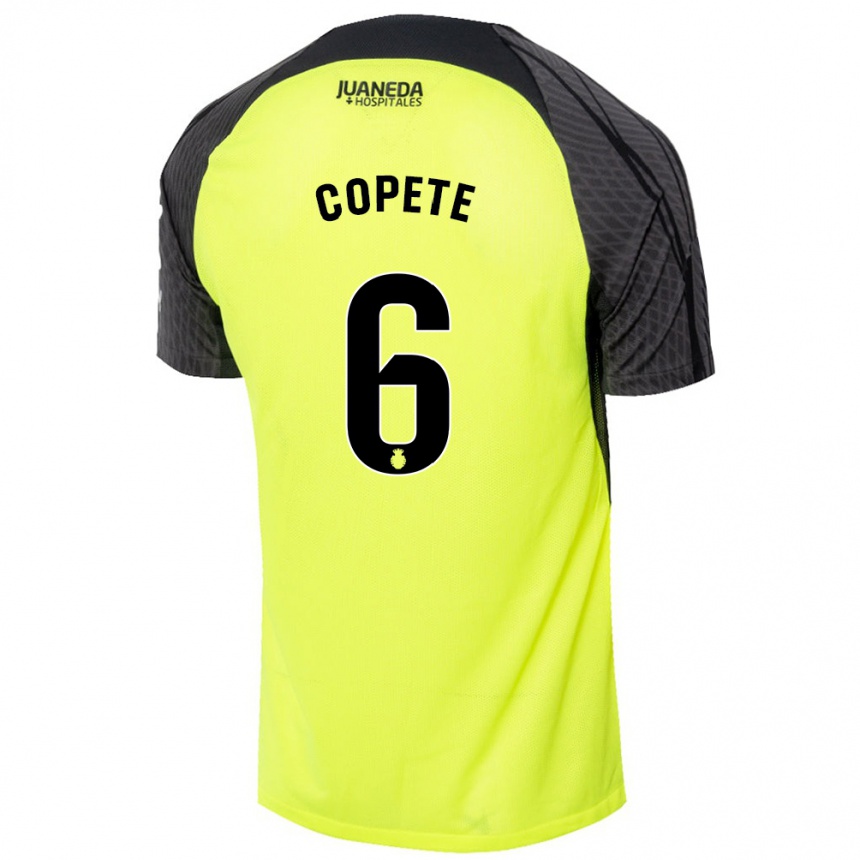 Mujer Fútbol Camiseta José Copete #6 Verde Fluorescente Negro 2ª Equipación 2024/25 Argentina