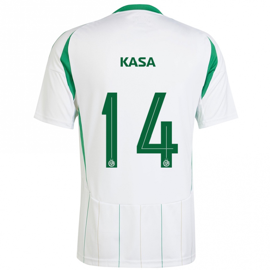 Mujer Fútbol Camiseta Lior Kasa #14 Blanco Verde 2ª Equipación 2024/25 Argentina