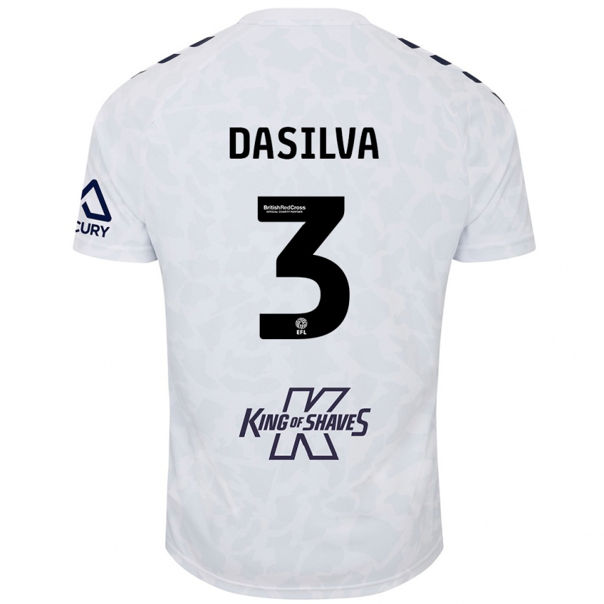 Mujer Fútbol Camiseta Jay Dasilva #3 Blanco 2ª Equipación 2024/25 Argentina