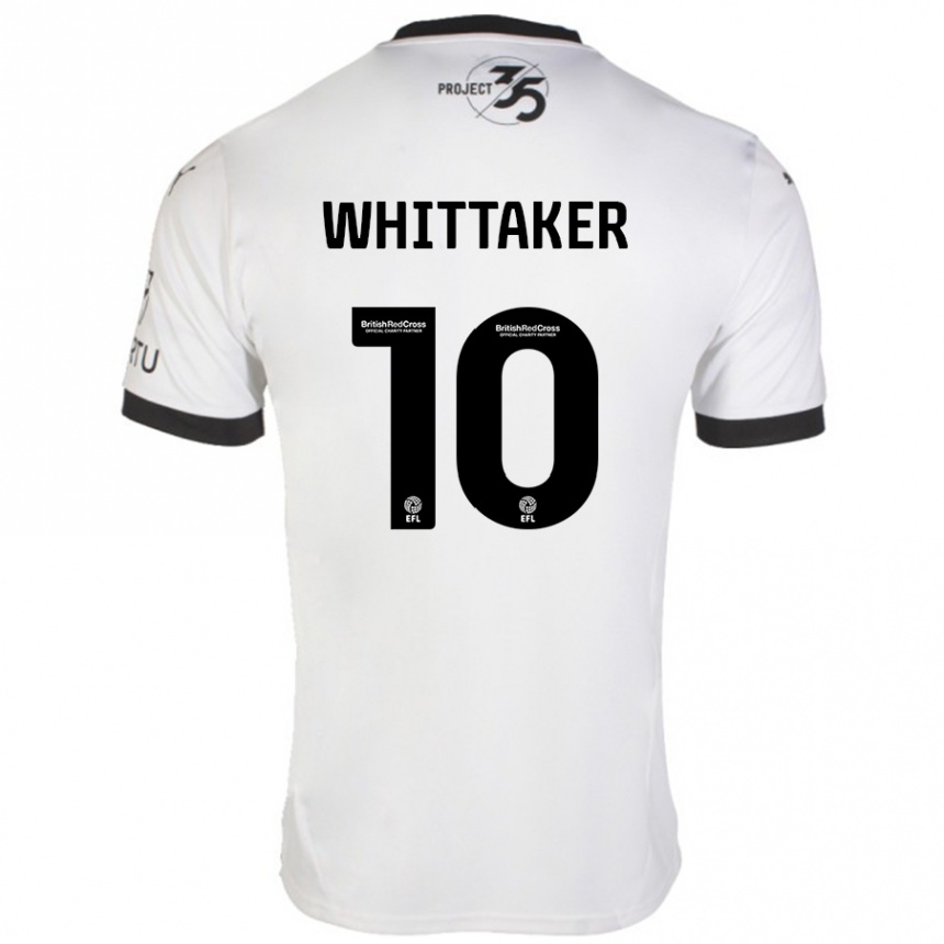 Mujer Fútbol Camiseta Morgan Whittaker #10 Blanco Negro 2ª Equipación 2024/25 Argentina