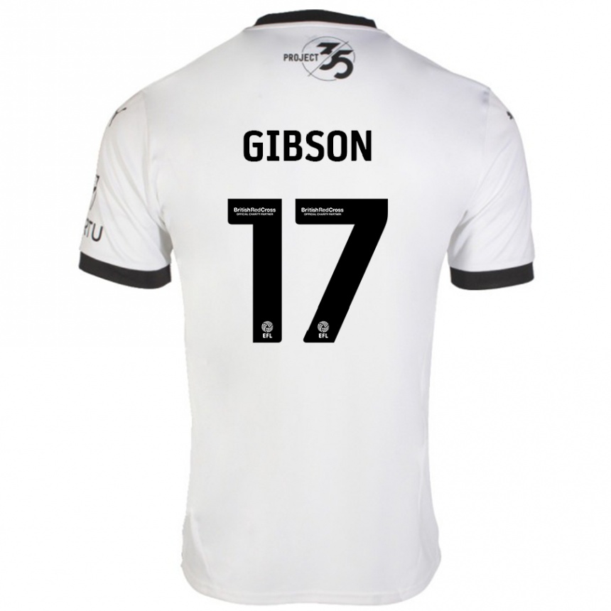 Mujer Fútbol Camiseta Lewis Gibson #17 Blanco Negro 2ª Equipación 2024/25 Argentina