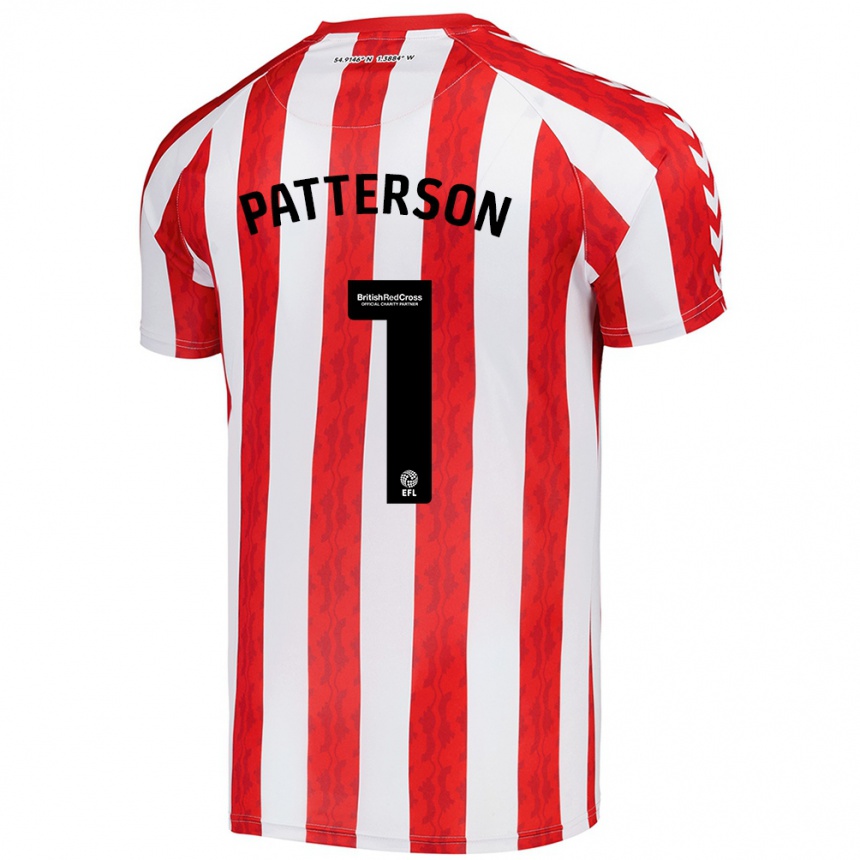 Niño Fútbol Camiseta Anthony Patterson #1 Rojo Blanco 1ª Equipación 2024/25 Argentina