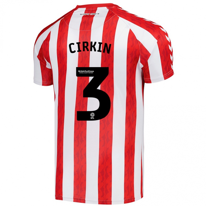 Niño Fútbol Camiseta Dennis Cirkin #3 Rojo Blanco 1ª Equipación 2024/25 Argentina