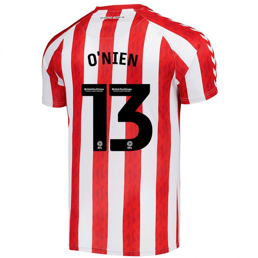 Niño Fútbol Camiseta Luke O'nien #13 Rojo Blanco 1ª Equipación 2024/25 Argentina