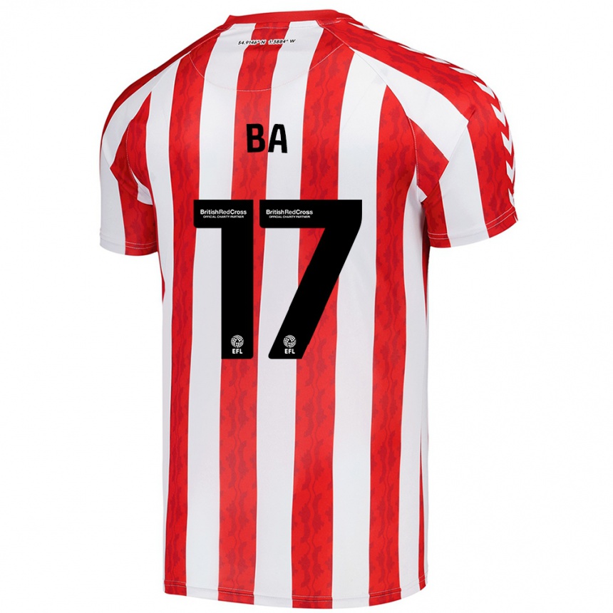 Niño Fútbol Camiseta Abdoullah Ba #17 Rojo Blanco 1ª Equipación 2024/25 Argentina