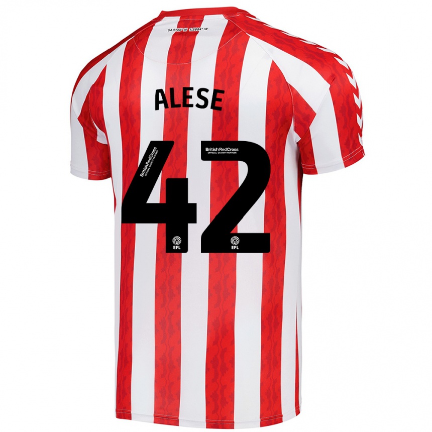 Niño Fútbol Camiseta Aji Alese #42 Rojo Blanco 1ª Equipación 2024/25 Argentina