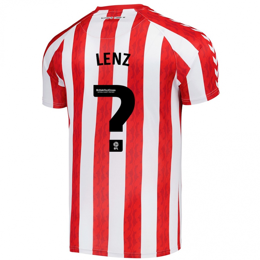 Niño Fútbol Camiseta Elias Lenz #0 Rojo Blanco 1ª Equipación 2024/25 Argentina