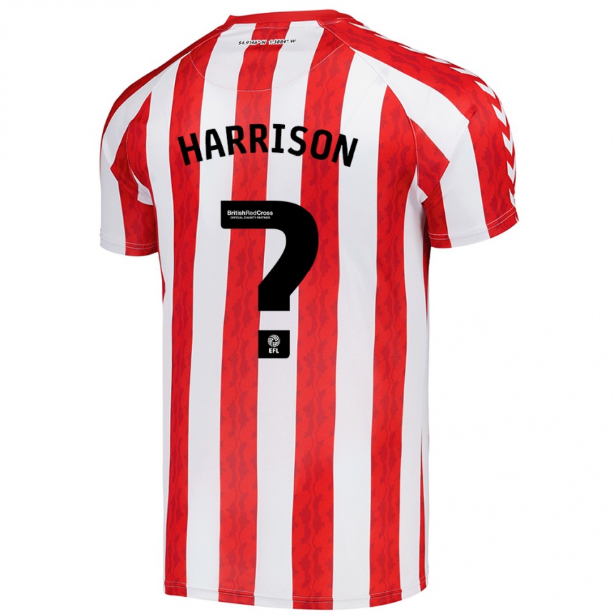 Niño Fútbol Camiseta Harrison Jones #0 Rojo Blanco 1ª Equipación 2024/25 Argentina