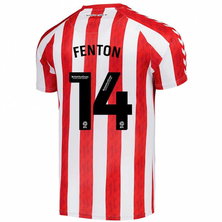 Niño Fútbol Camiseta Natasha Fenton #14 Rojo Blanco 1ª Equipación 2024/25 Argentina