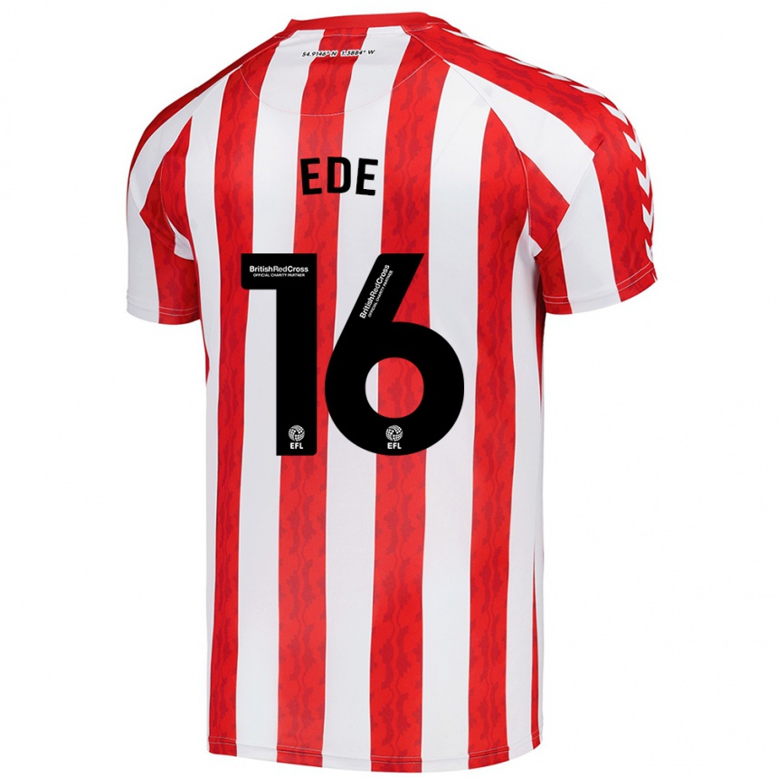 Niño Fútbol Camiseta Grace Ede #16 Rojo Blanco 1ª Equipación 2024/25 Argentina