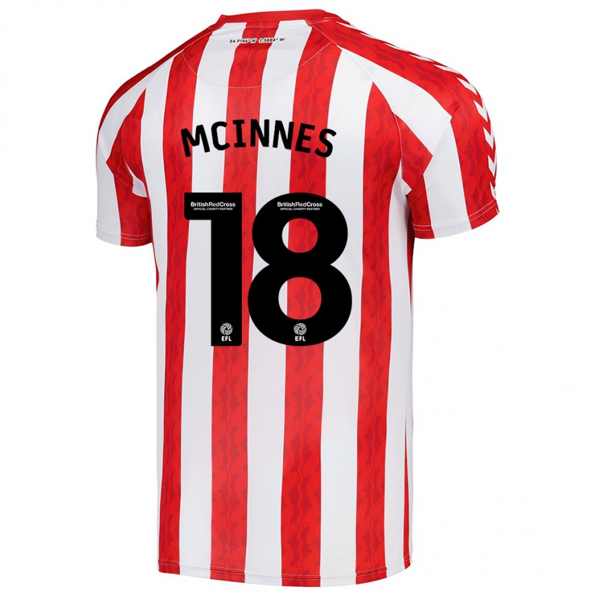 Niño Fútbol Camiseta Libby Mcinnes #18 Rojo Blanco 1ª Equipación 2024/25 Argentina