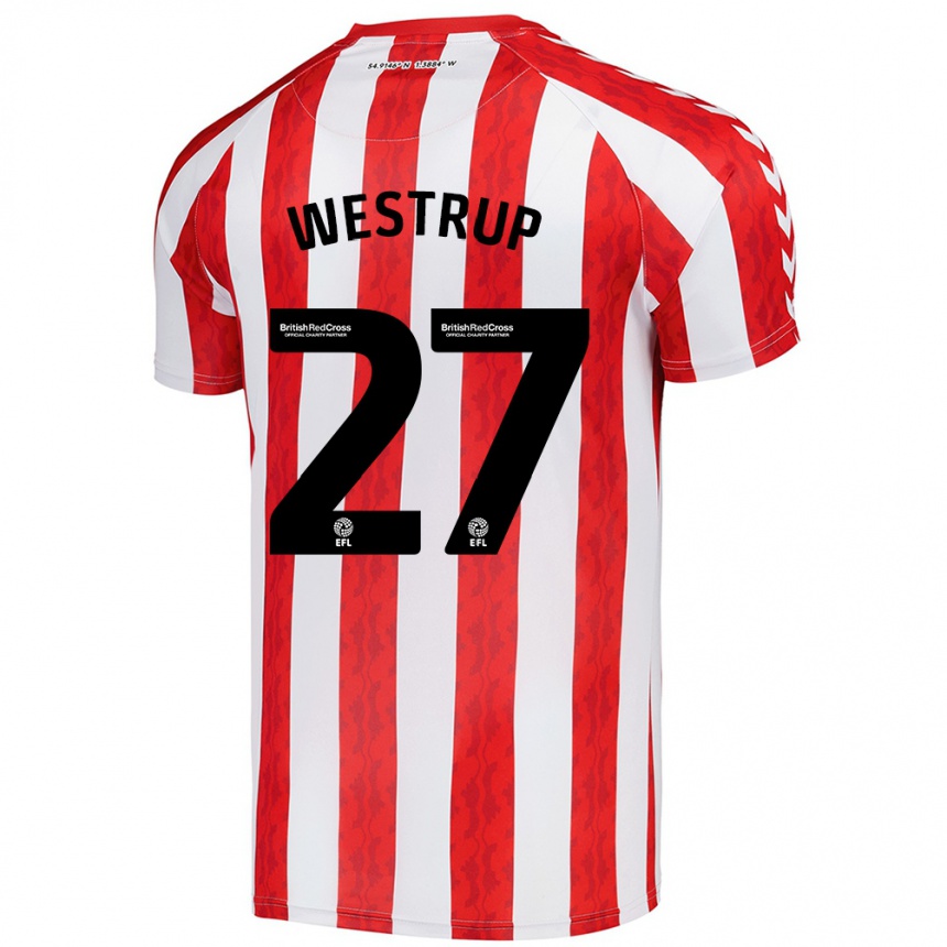 Niño Fútbol Camiseta Brianna Westrup #27 Rojo Blanco 1ª Equipación 2024/25 Argentina