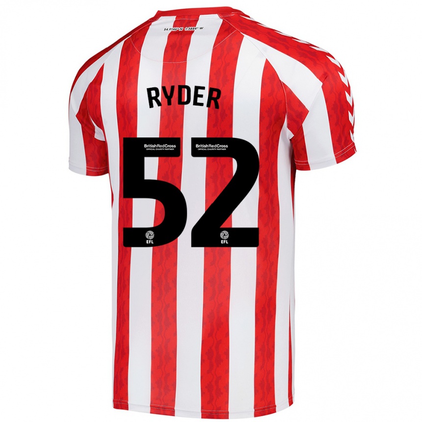 Niño Fútbol Camiseta Joe Ryder #52 Rojo Blanco 1ª Equipación 2024/25 Argentina