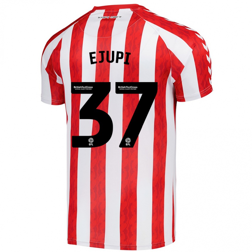 Niño Fútbol Camiseta Elizabeta Ejupi #37 Rojo Blanco 1ª Equipación 2024/25 Argentina