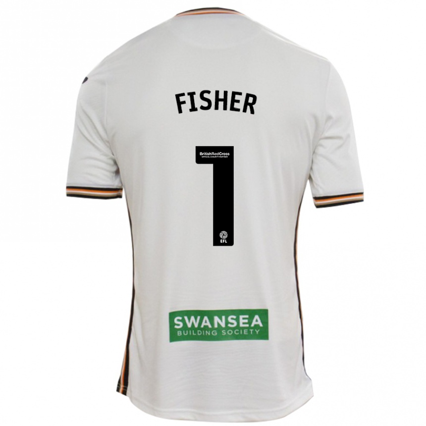 Niño Fútbol Camiseta Andy Fisher #1 Blanco 1ª Equipación 2024/25 Argentina