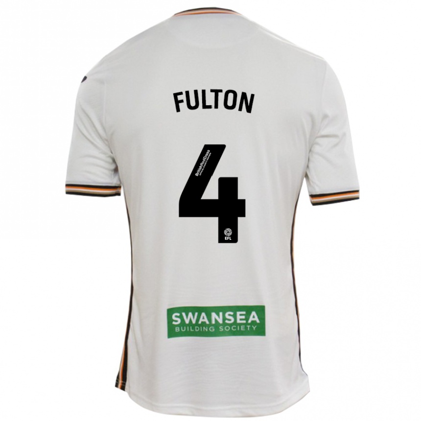 Niño Fútbol Camiseta Jay Fulton #4 Blanco 1ª Equipación 2024/25 Argentina