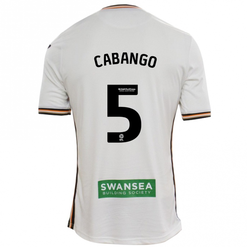 Niño Fútbol Camiseta Ben Cabango #5 Blanco 1ª Equipación 2024/25 Argentina