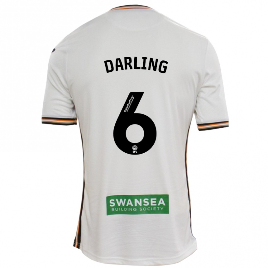 Niño Fútbol Camiseta Harry Darling #6 Blanco 1ª Equipación 2024/25 Argentina