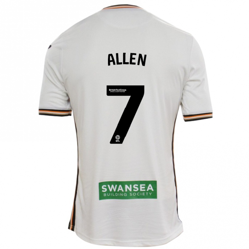 Niño Fútbol Camiseta Joe Allen #7 Blanco 1ª Equipación 2024/25 Argentina