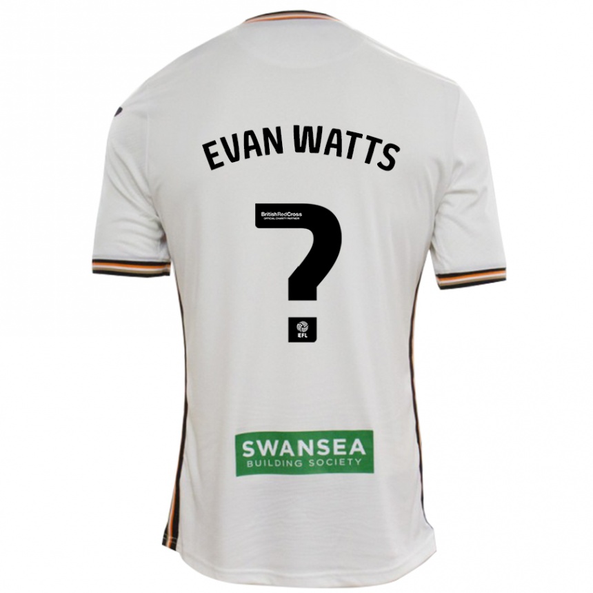 Niño Fútbol Camiseta Evan Watts #0 Blanco 1ª Equipación 2024/25 Argentina