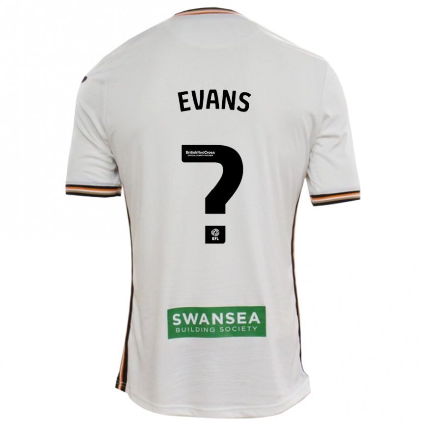 Niño Fútbol Camiseta Bobo Evans #0 Blanco 1ª Equipación 2024/25 Argentina