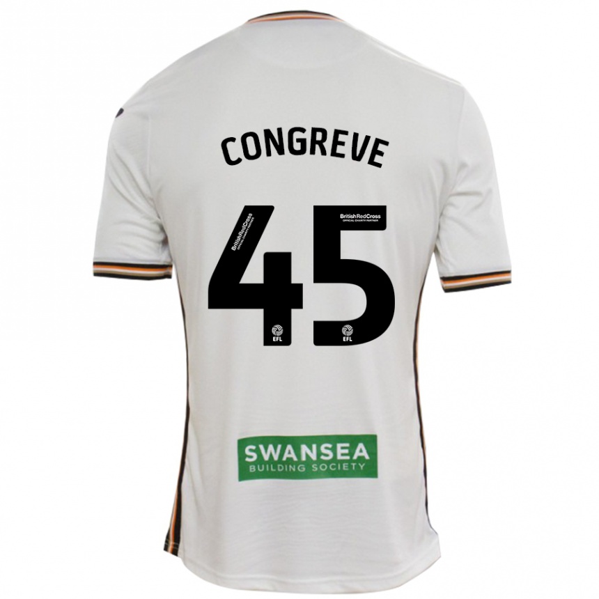 Niño Fútbol Camiseta Cameron Congreve #45 Blanco 1ª Equipación 2024/25 Argentina