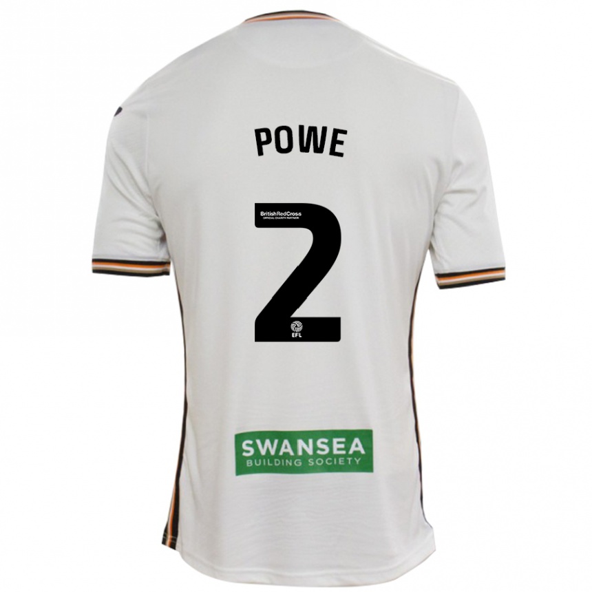 Niño Fútbol Camiseta Alicia Powe #2 Blanco 1ª Equipación 2024/25 Argentina