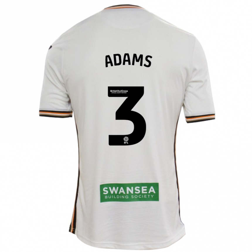 Niño Fútbol Camiseta Sarah Adams #3 Blanco 1ª Equipación 2024/25 Argentina