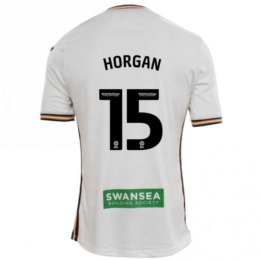 Niño Fútbol Camiseta Gwenan Horgan #15 Blanco 1ª Equipación 2024/25 Argentina