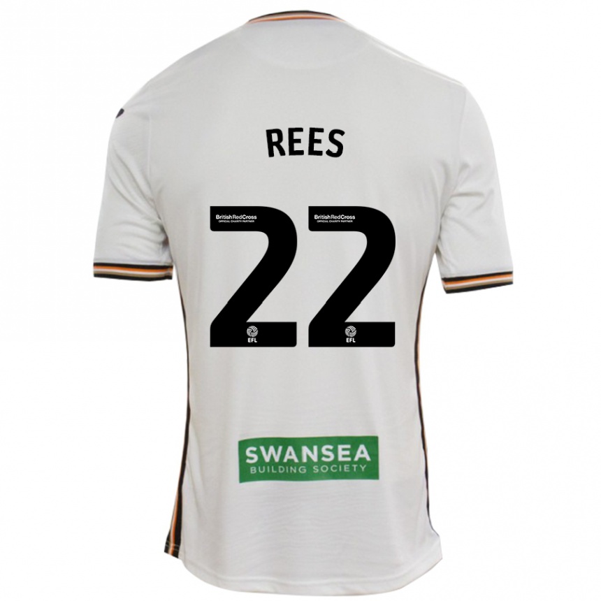 Niño Fútbol Camiseta Nia Rees #22 Blanco 1ª Equipación 2024/25 Argentina