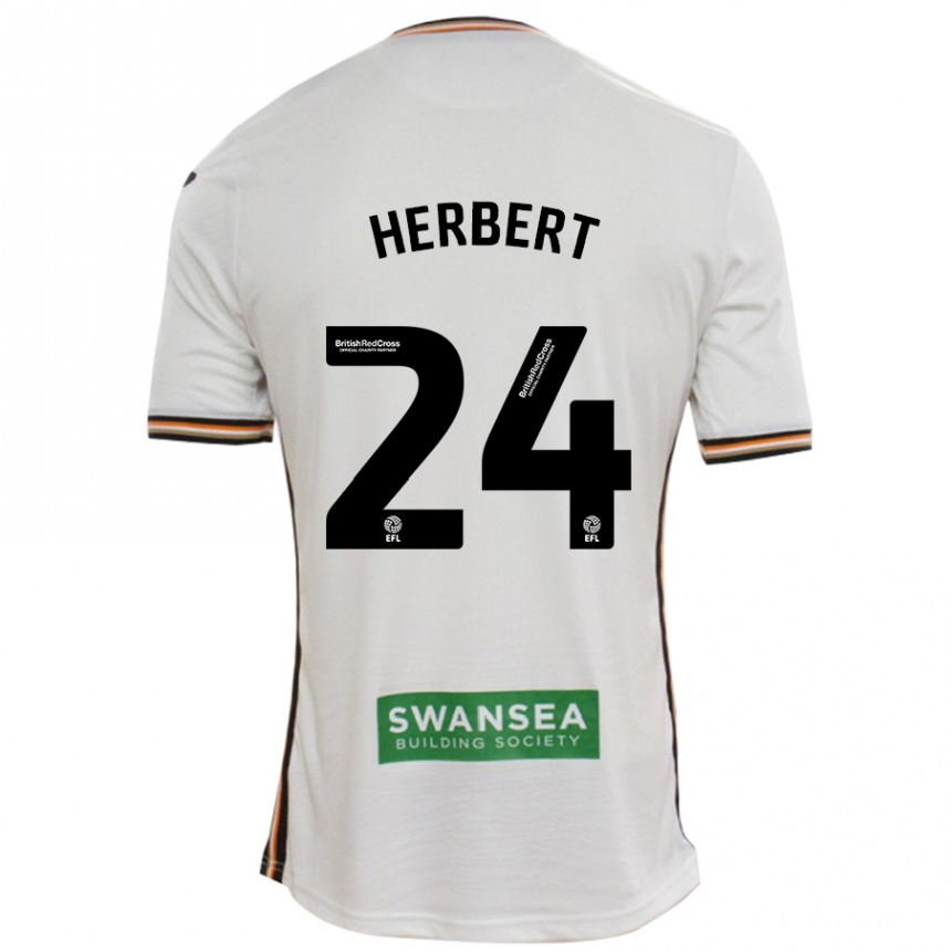 Niño Fútbol Camiseta Chelsea Herbert #24 Blanco 1ª Equipación 2024/25 Argentina