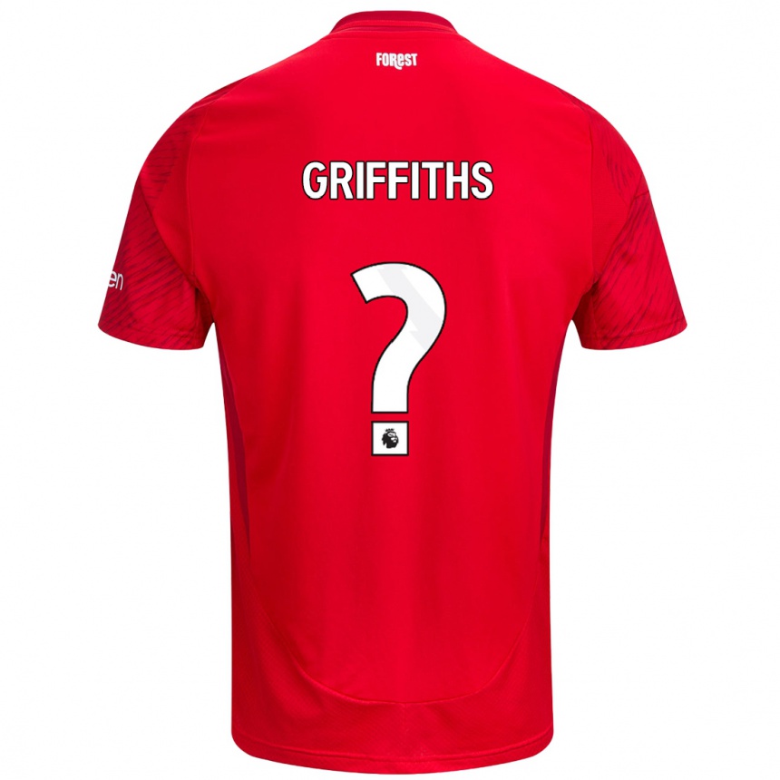 Niño Fútbol Camiseta Harry Griffiths #0 Rojo Blanco 1ª Equipación 2024/25 Argentina