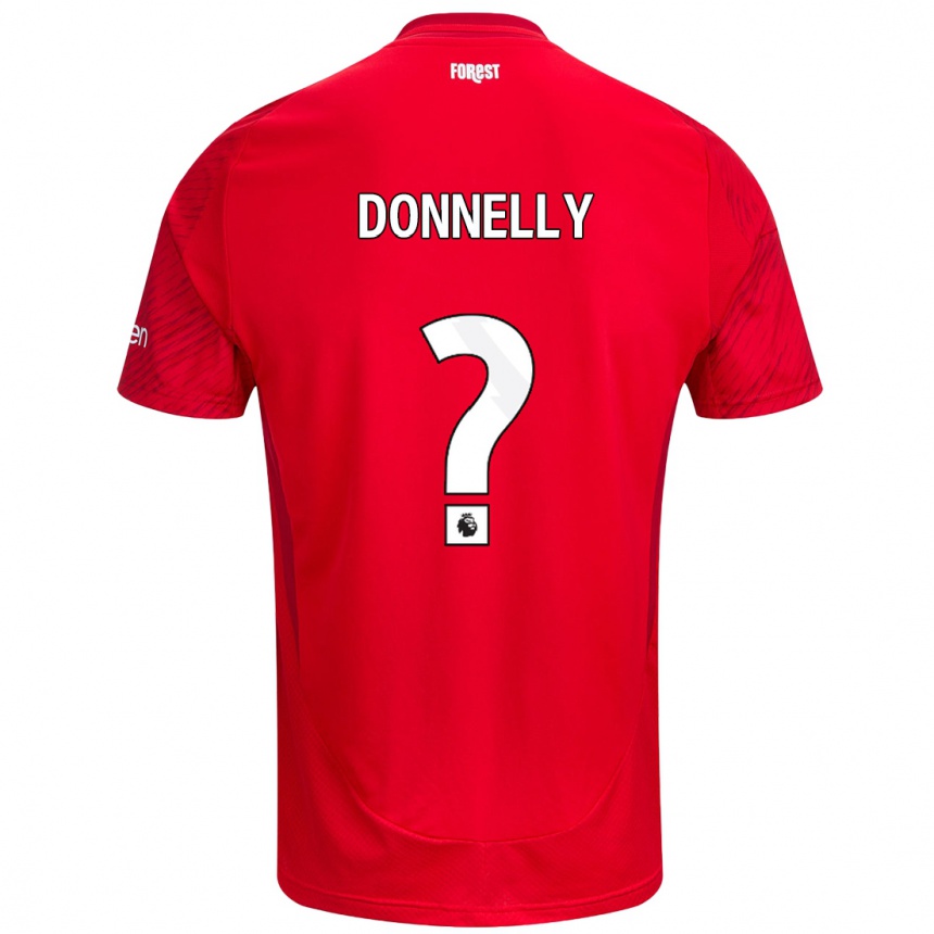 Niño Fútbol Camiseta Aaron Donnelly #0 Rojo Blanco 1ª Equipación 2024/25 Argentina