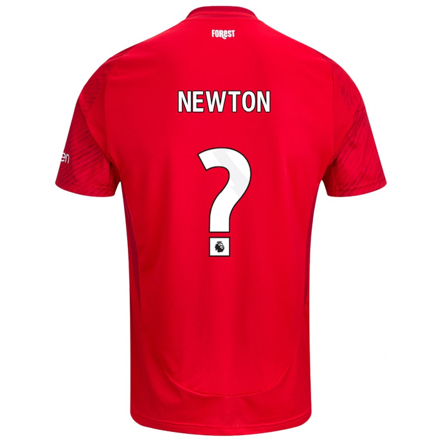 Niño Fútbol Camiseta Jamie Newton #0 Rojo Blanco 1ª Equipación 2024/25 Argentina