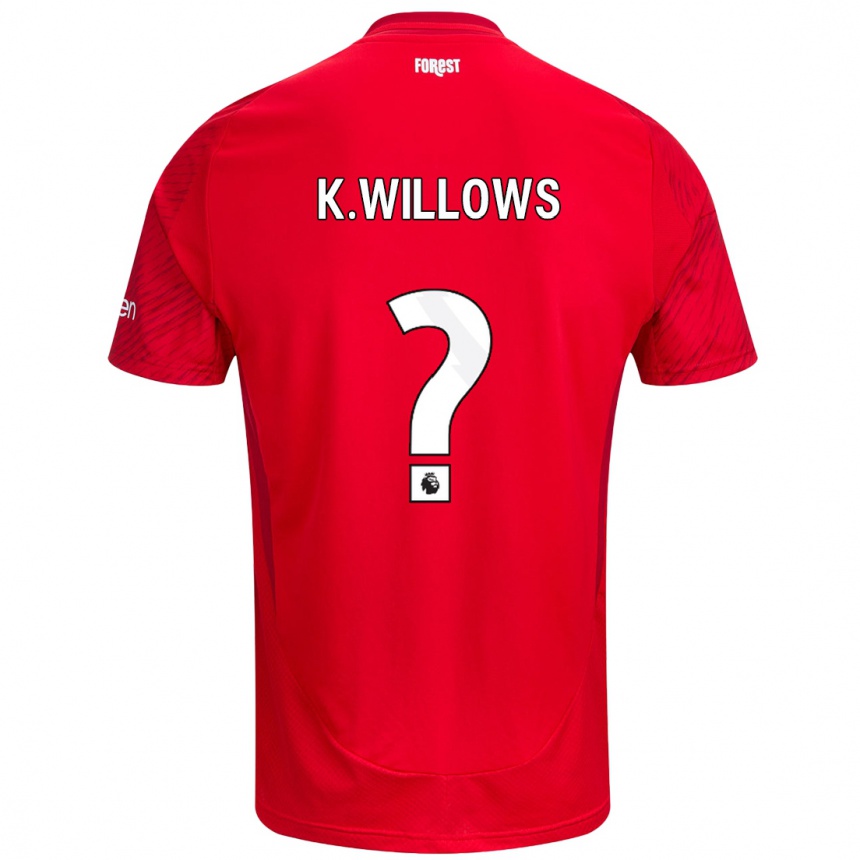 Niño Fútbol Camiseta Keehan Willows #0 Rojo Blanco 1ª Equipación 2024/25 Argentina